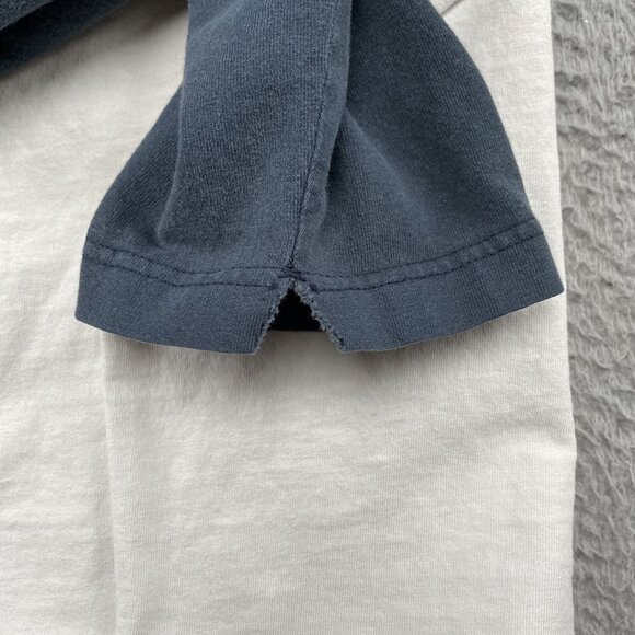 Vintage David Lee Roth Raglan Shirt Mens Large White Navy Nothin' But Yeah! - Picture 3 of 10